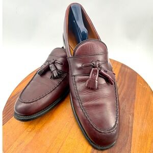 Allen Edmonds Grayson Leather Tassel Loafer Shoes Mens Size 9 C Merlot Career